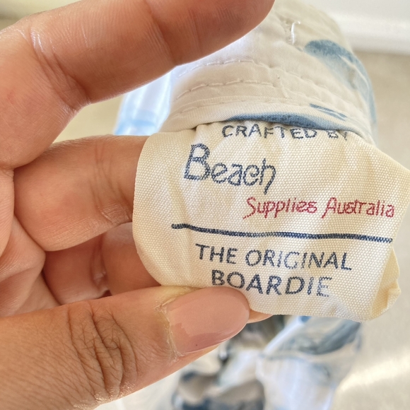 90s Vintage Crafted by Beach men Floral Drawstring Shorts White Size XXL - Picture 10 of 16